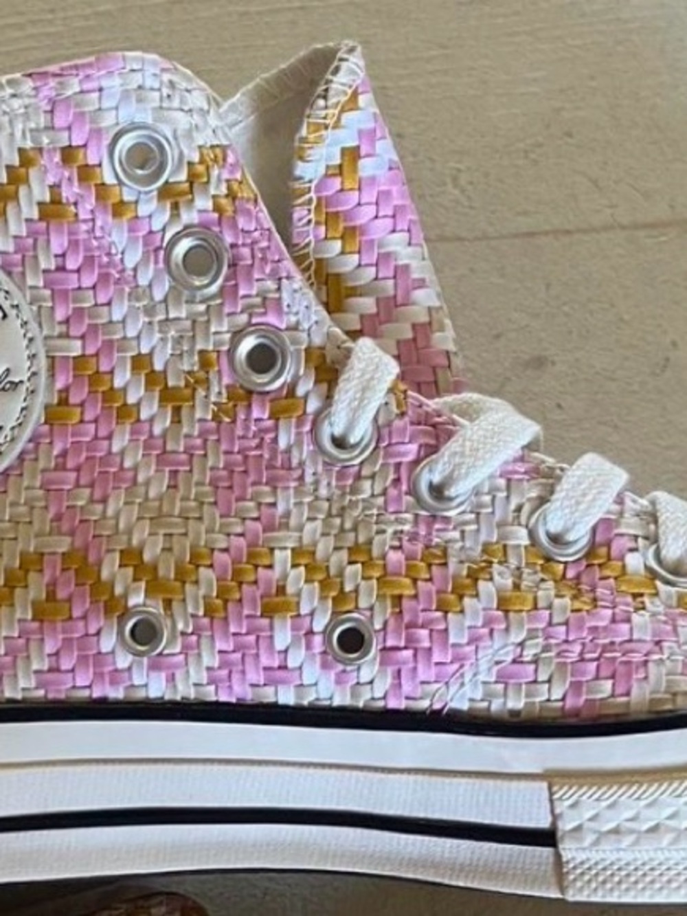 Converse Chuck woven Pink & Gold High-Top Sneaker